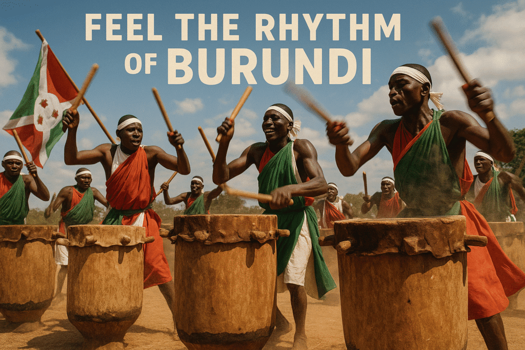 Royal Drummers of Burundi performing traditional drum ceremony